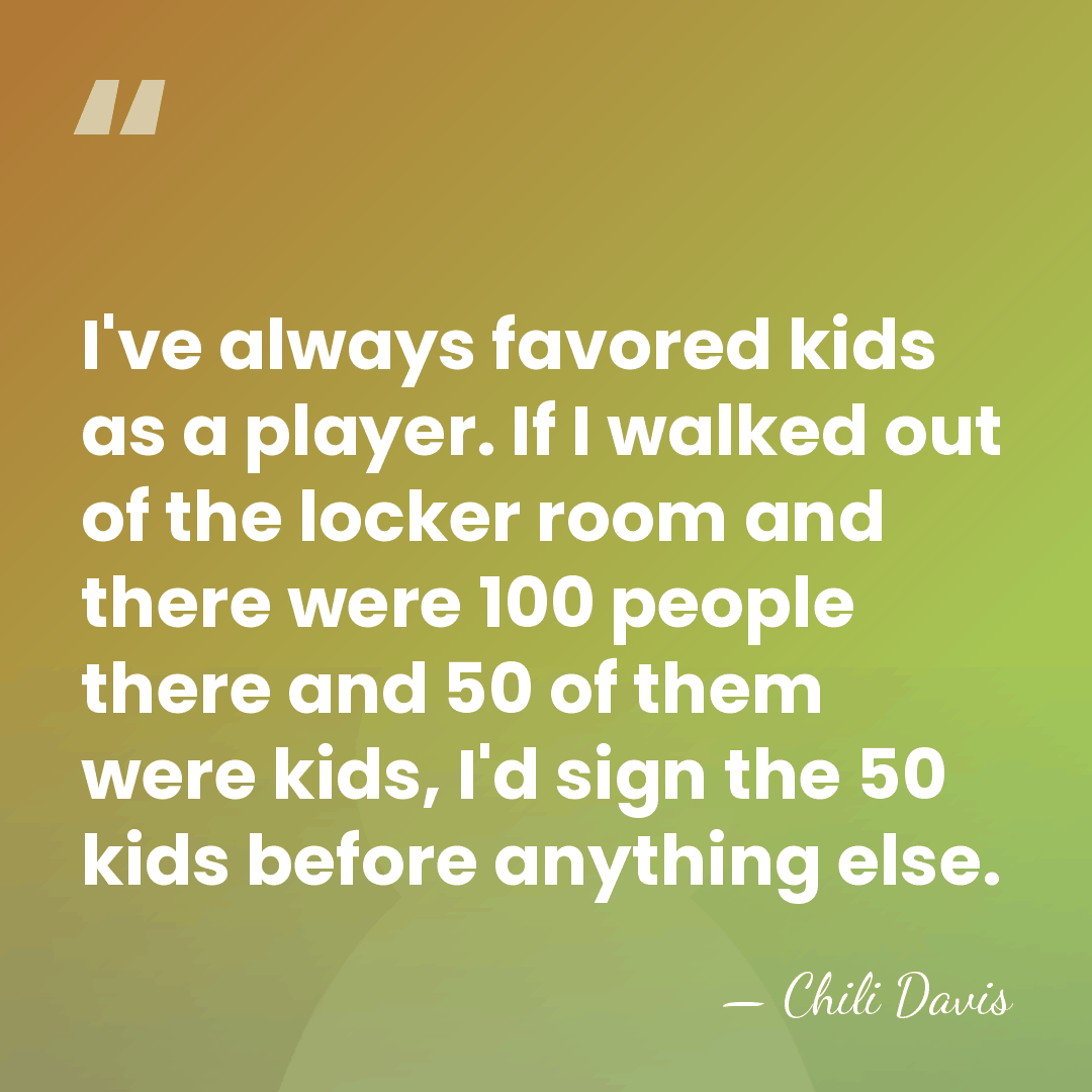 I've always favored kids as a player. If I walked out of&hellip; - Chili Davis