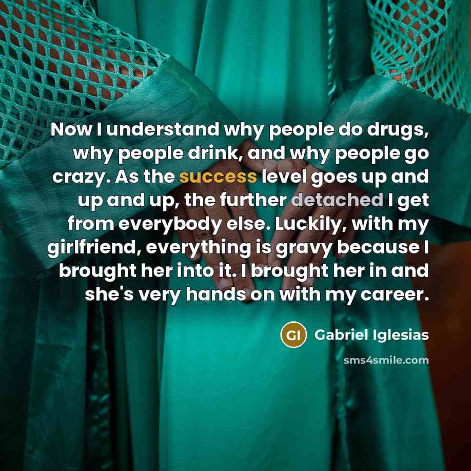“Now I understand why people do drugs, why people drink,…” quote by Gabriel Iglesias
