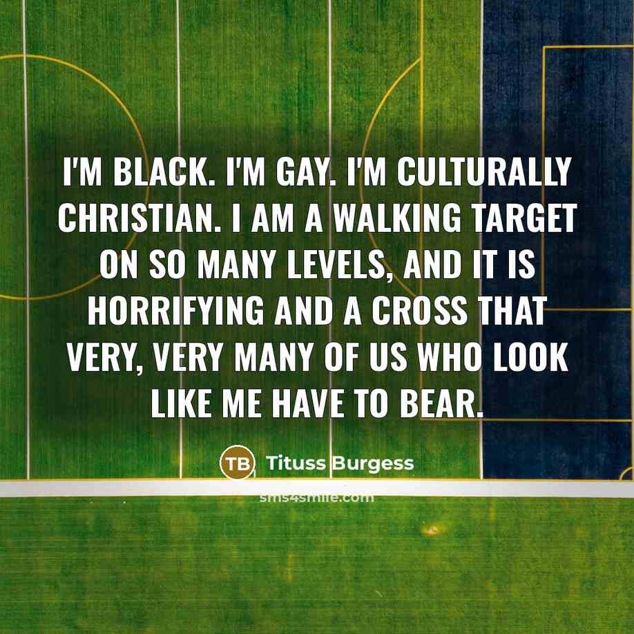 “I'm black. I'm gay. I'm culturally Christian. I am a…” quote by Tituss Burgess
