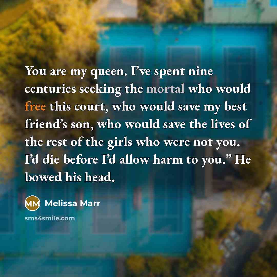 “You are my queen. I’ve spent nine centuries seeking the…” quote by Melissa Marr