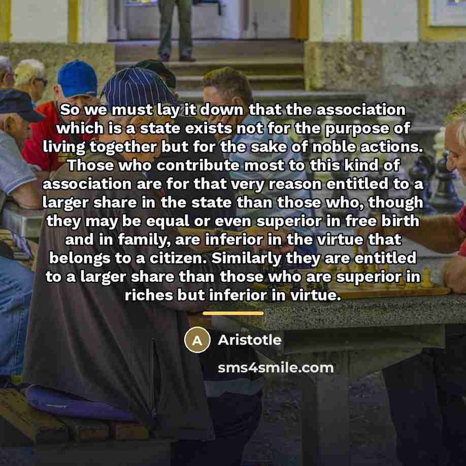 “So we must lay it down that the association which…” quote by Aristotle