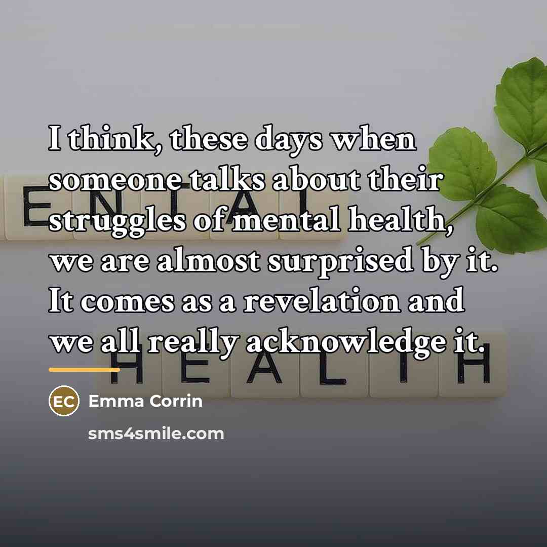 “I think, these days when someone talks about their struggles…” quote by Emma Corrin