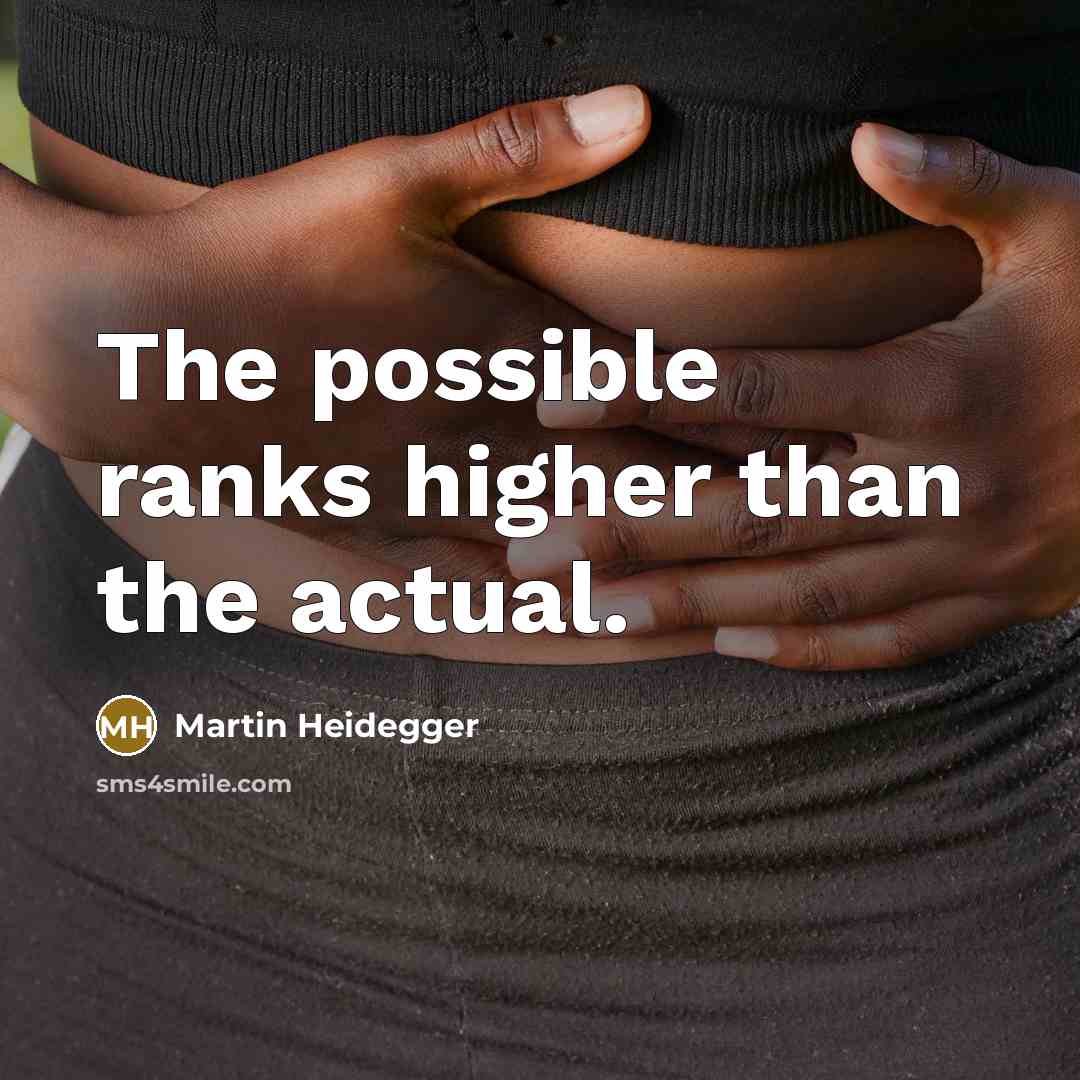 “The possible ranks higher than the actual.…” quote by Martin Heidegger
