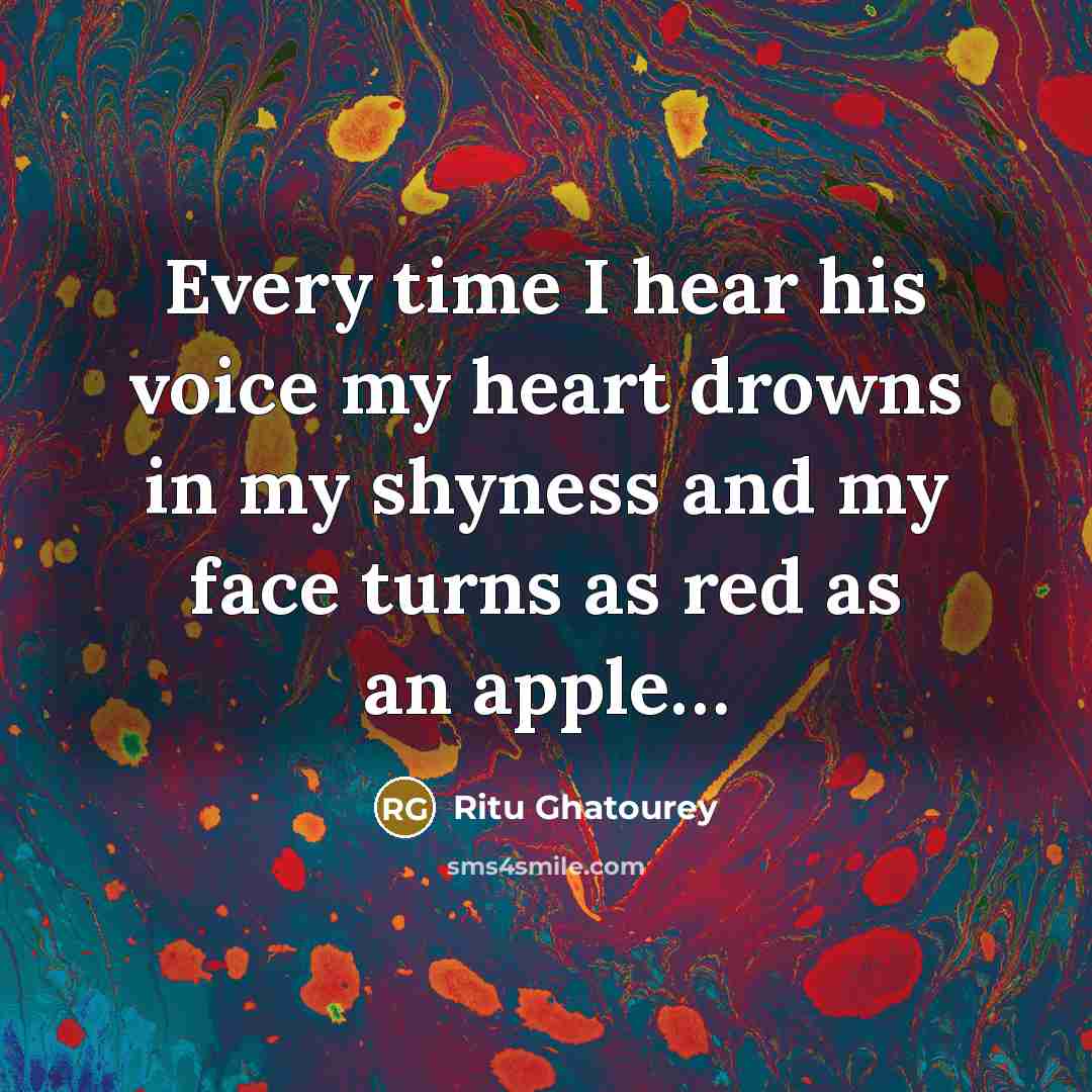 “Every time I hear his voice my heart drowns in…” quote by Ritu Ghatourey