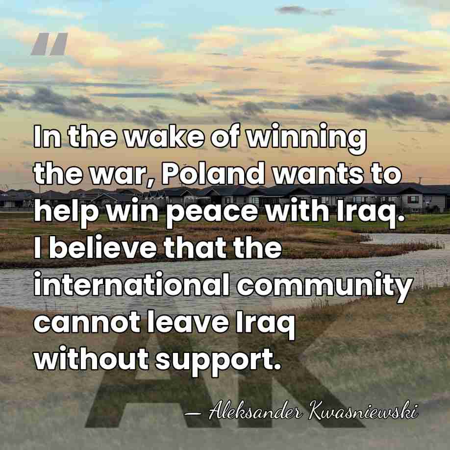 In the wake of winning the war, Poland wants to help win&hellip; - Aleksander Kwasniewski