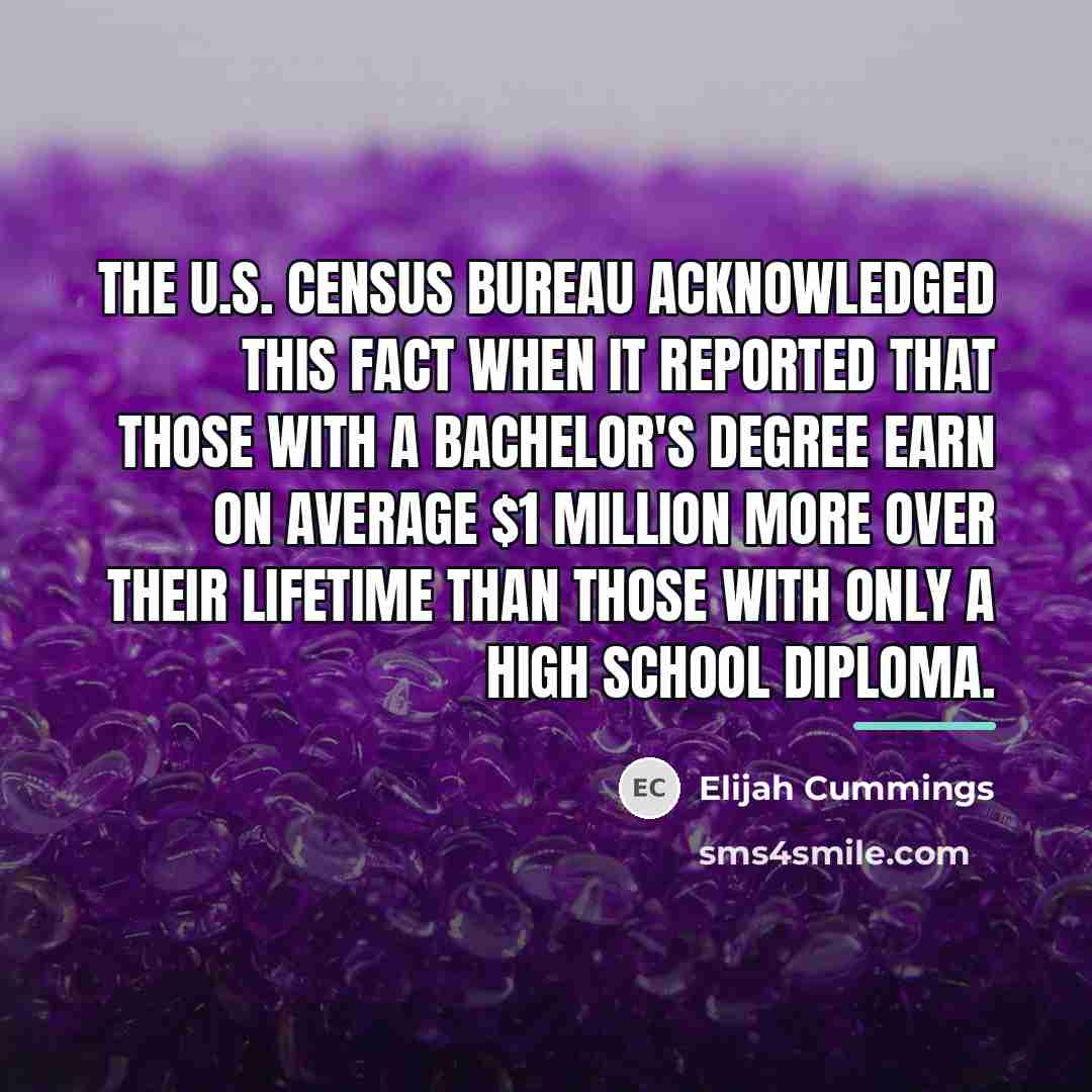 “The U.S. Census Bureau acknowledged this fact when it reported…” quote by Elijah Cummings