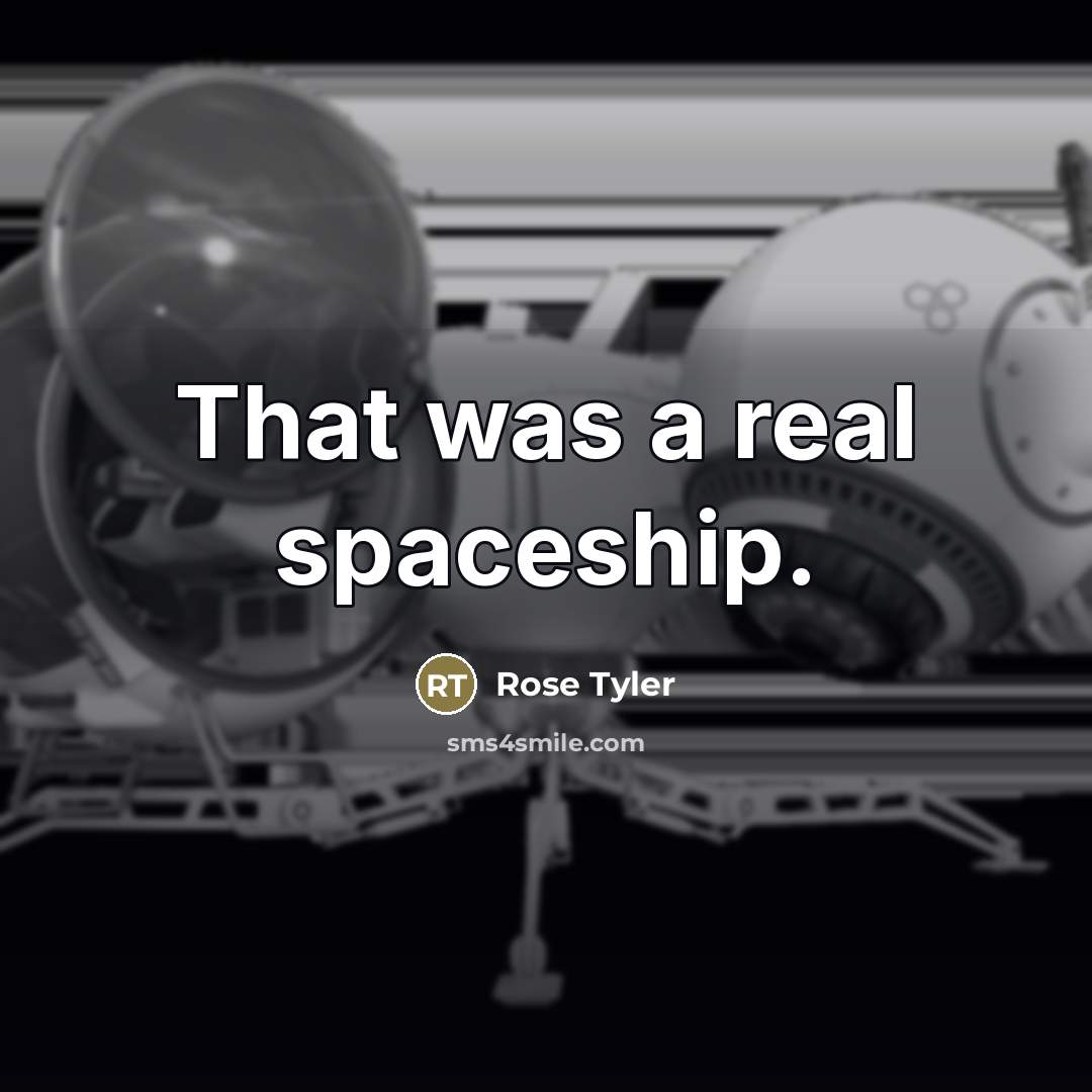 “That was a real spaceship.…” quote by Rose Tyler