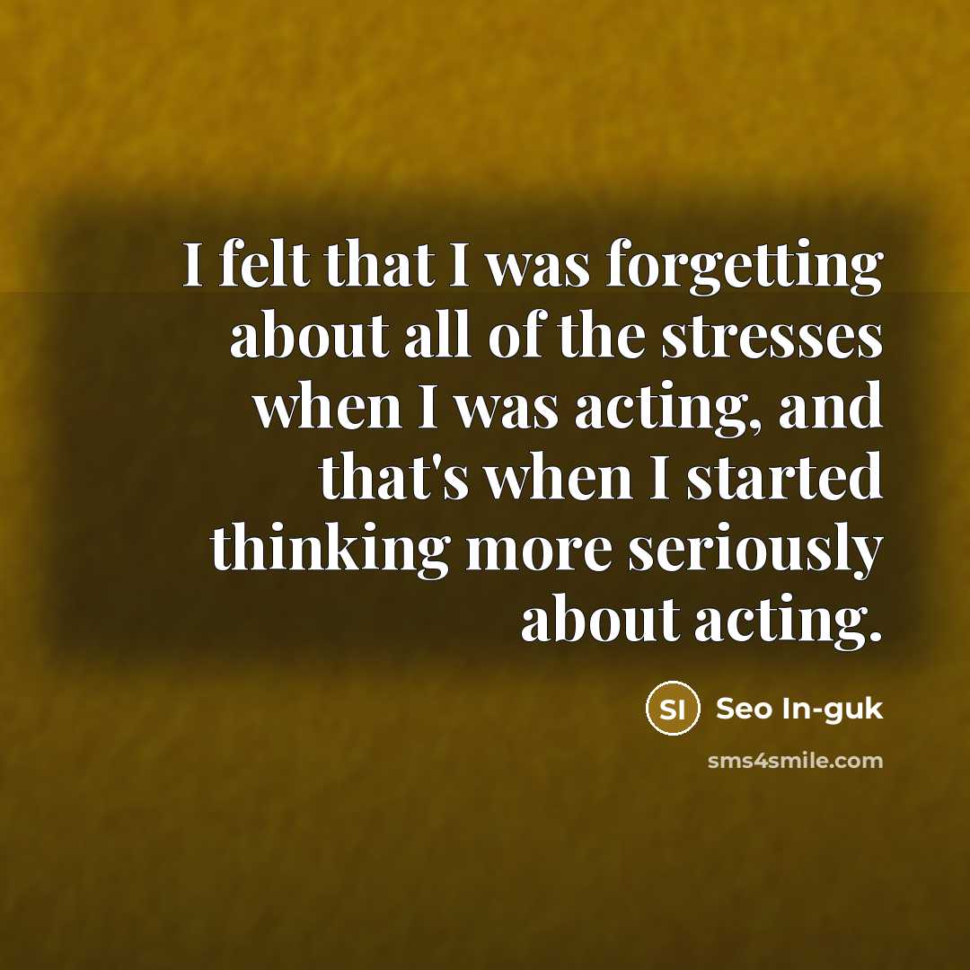 “I felt that I was forgetting about all of the…” quote by Seo In-guk