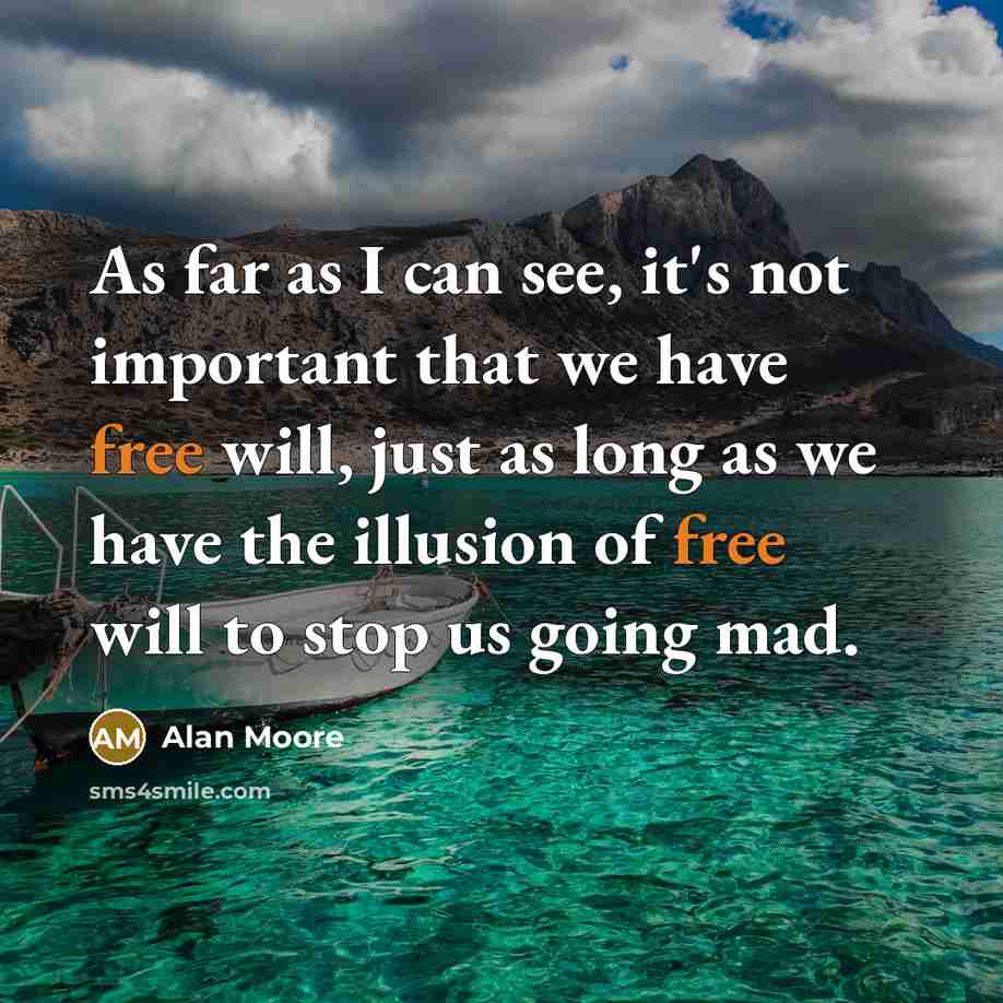 “As far as I can see, it's not important that…” quote by Alan Moore