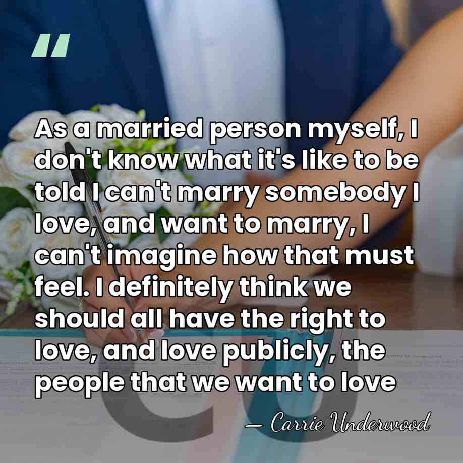 As a married person myself, I don't know what it's like to&hellip; - Carrie Underwood
