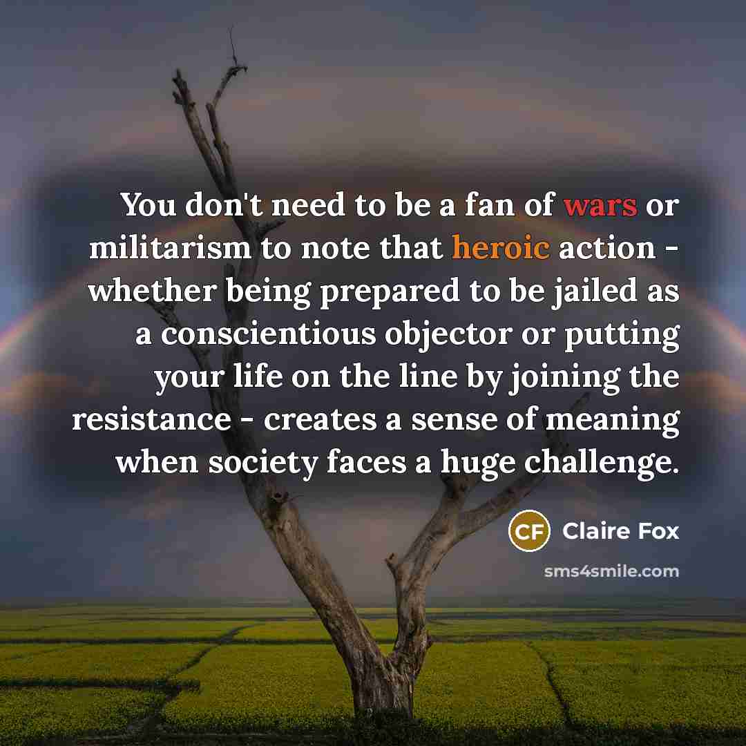 “You don't need to be a fan of wars or…” quote by Claire Fox