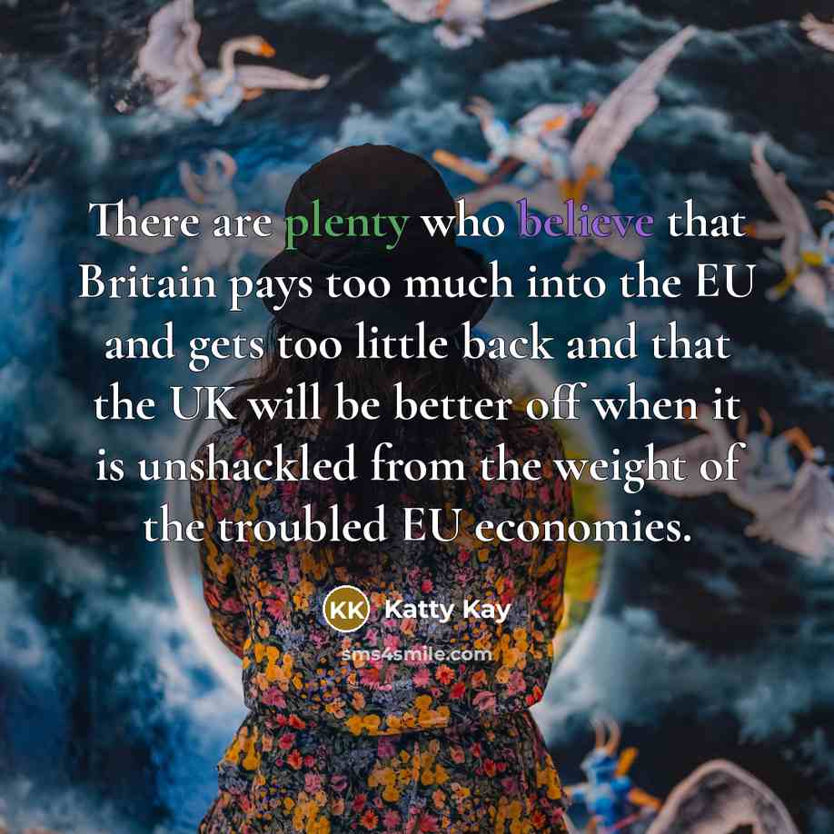 “There are plenty who believe that Britain pays too much…” quote by Katty Kay