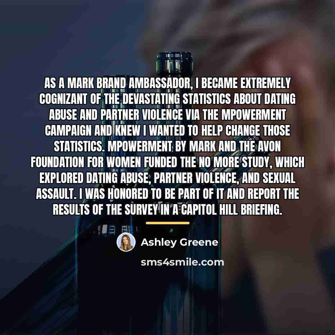 “As a Mark brand ambassador, I became extremely cognizant of…” quote by Ashley Greene