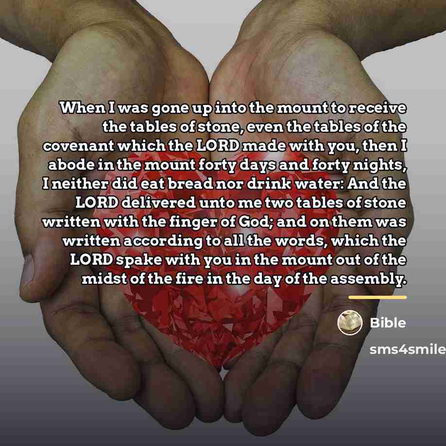 “When I was gone up into the mount to receive…” quote by Bible
