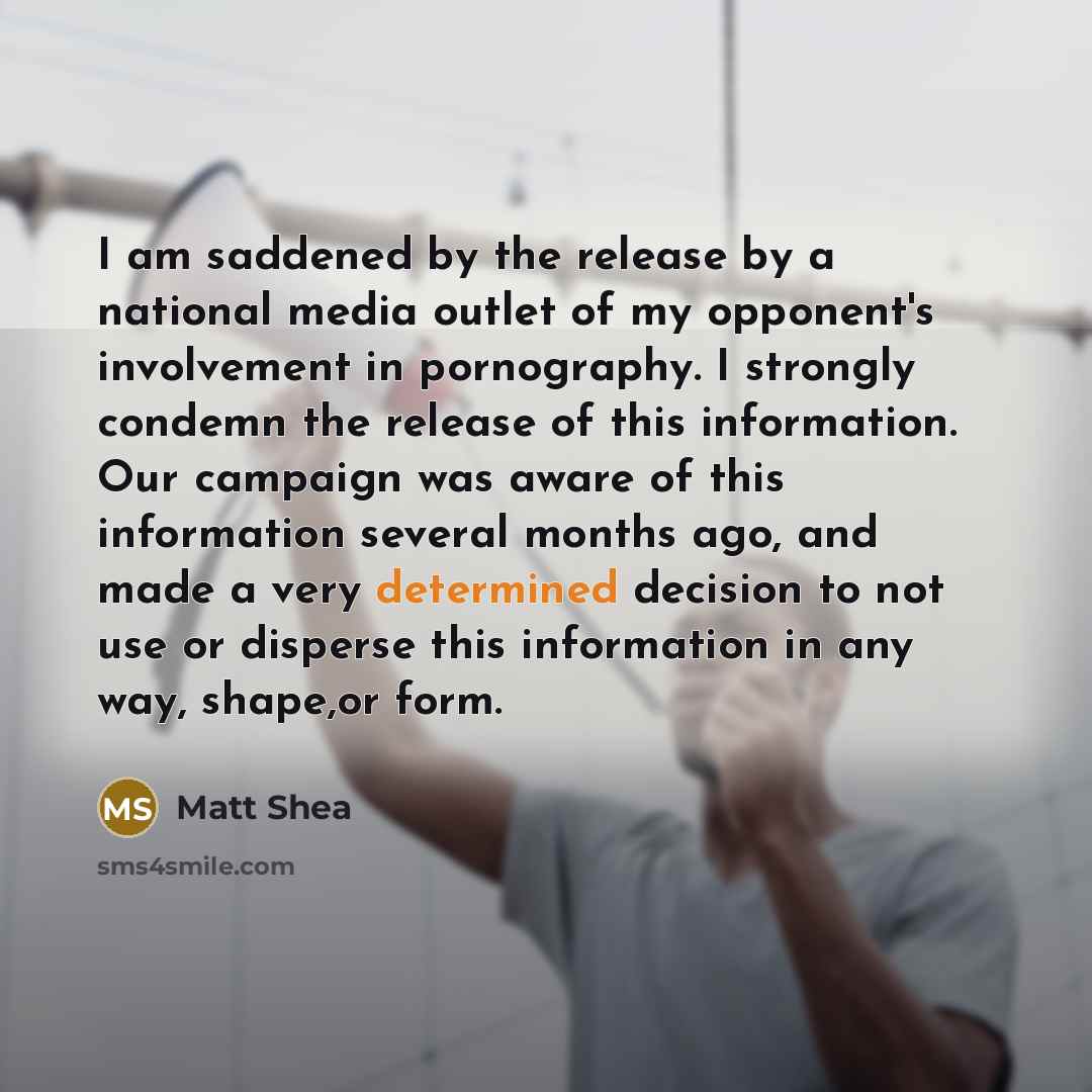 “I am saddened by the release by a national media…” quote by Matt Shea