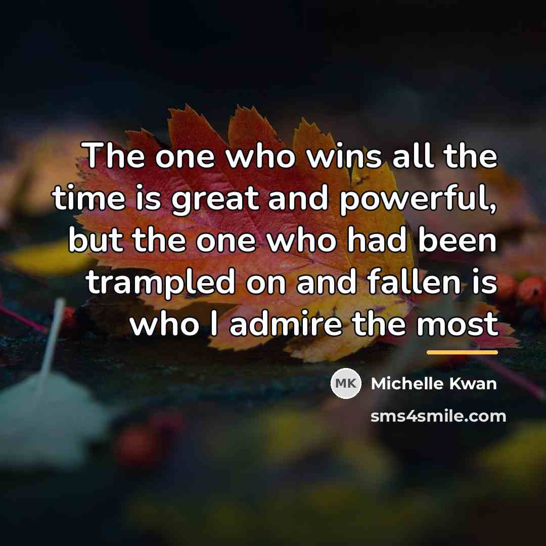 “The one who wins all the time is great and…” quote by Michelle Kwan