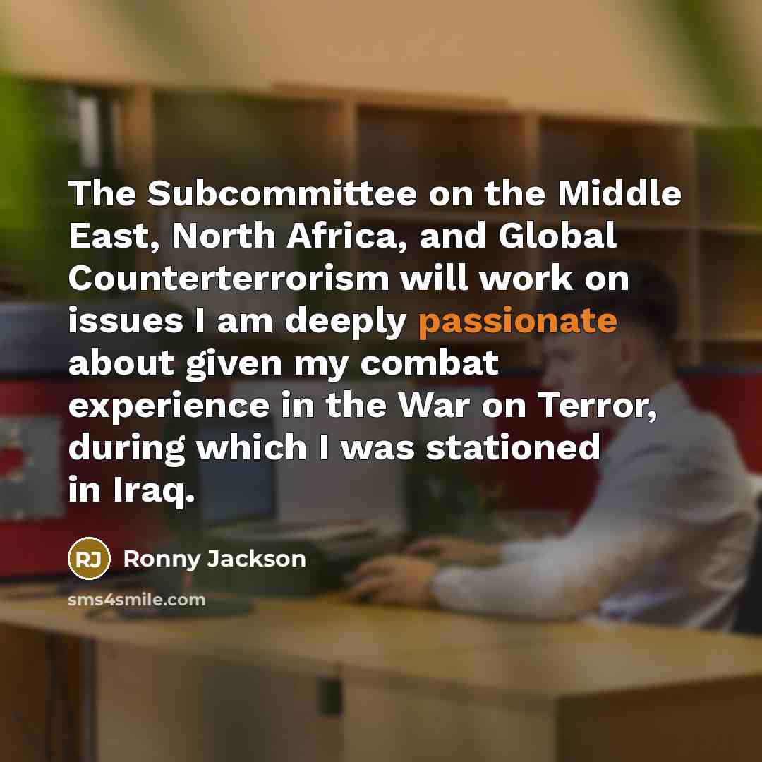 “The Subcommittee on the Middle East, North Africa, and Global…” quote by Ronny Jackson