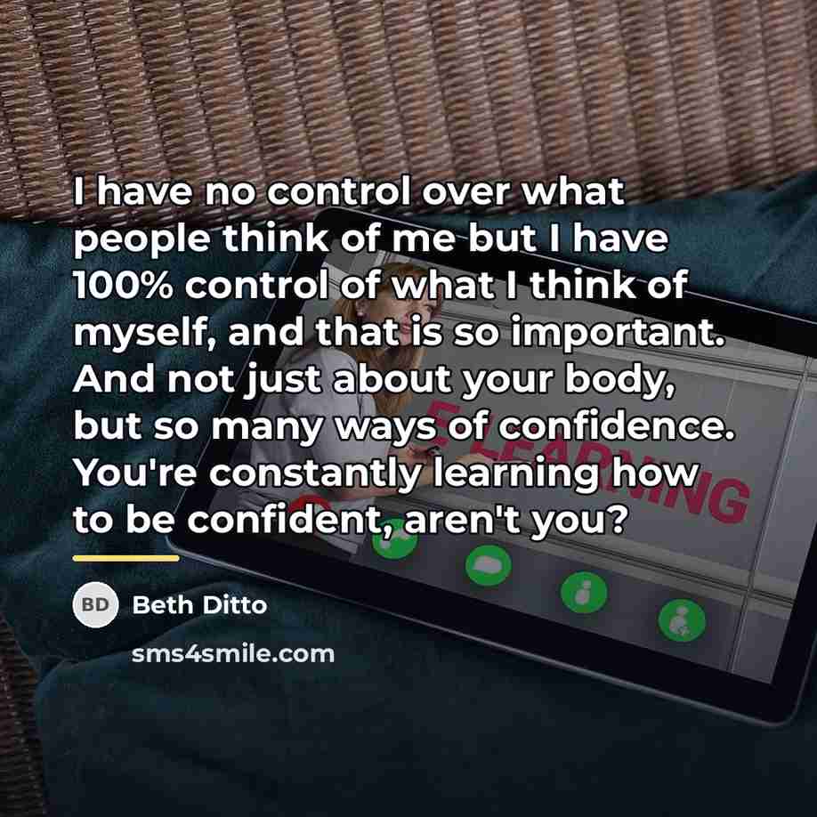 “I have no control over what people think of me…” quote by Beth Ditto