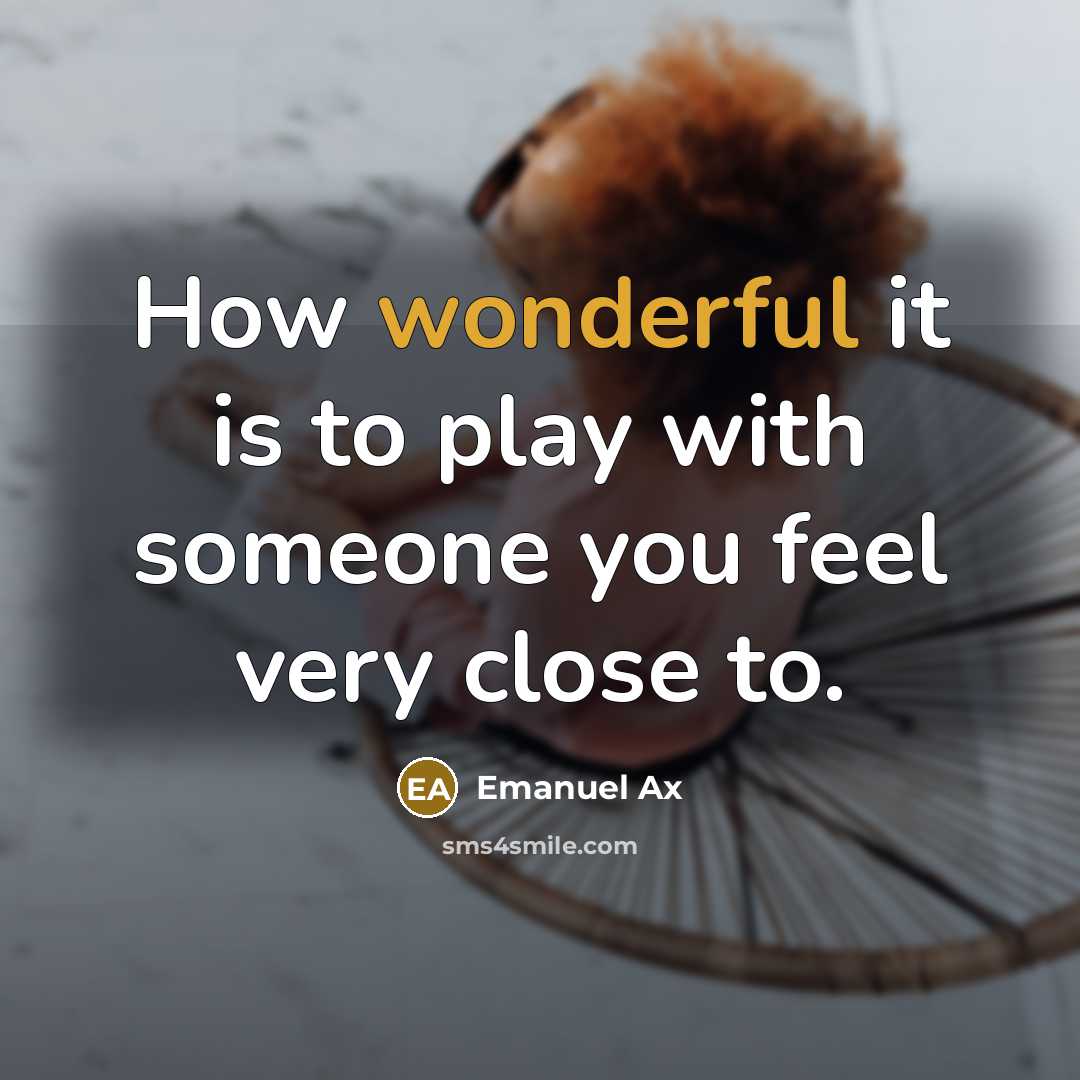 “How wonderful it is to play with someone you feel…” quote by Emanuel Ax