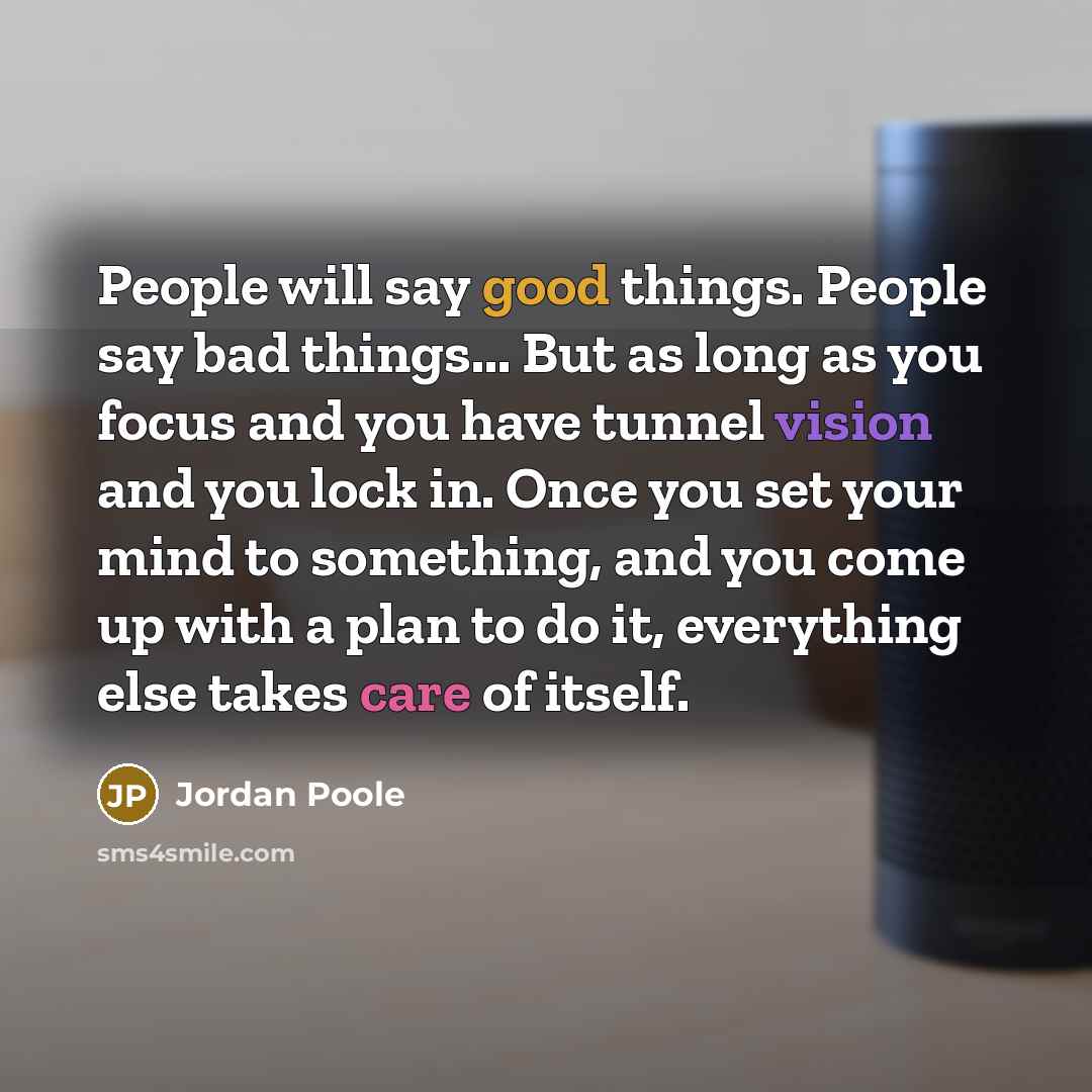 “People will say good things. People say bad things... But…” quote by Jordan Poole