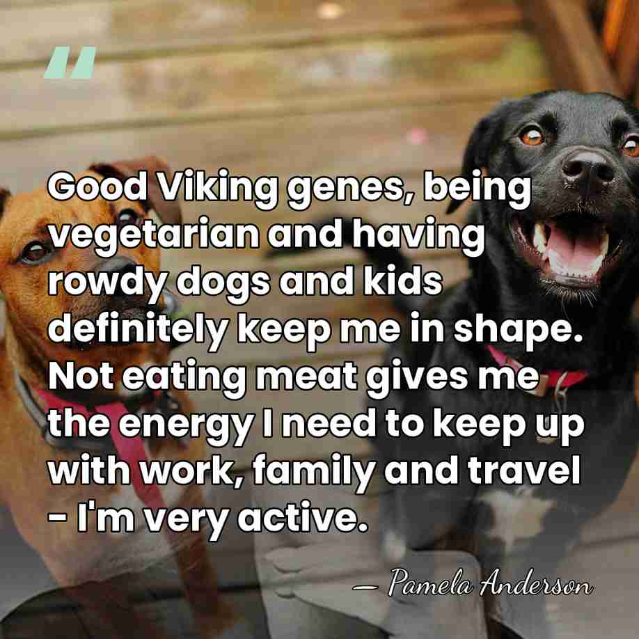 Good Viking genes, being vegetarian and having rowdy dogs and kids definitely&hellip; - Pamela Anderson