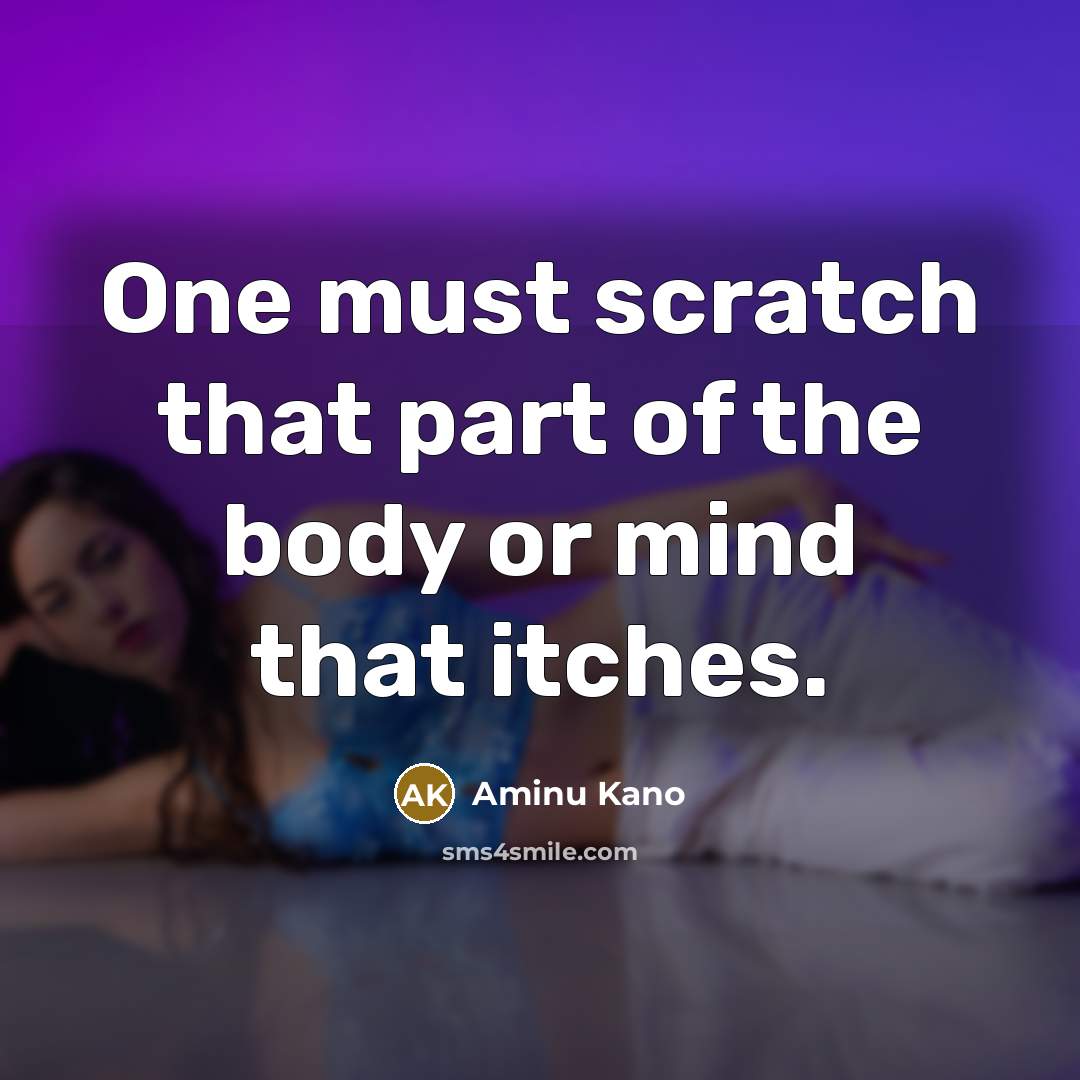 “One must scratch that part of the body or mind…” quote by Aminu Kano