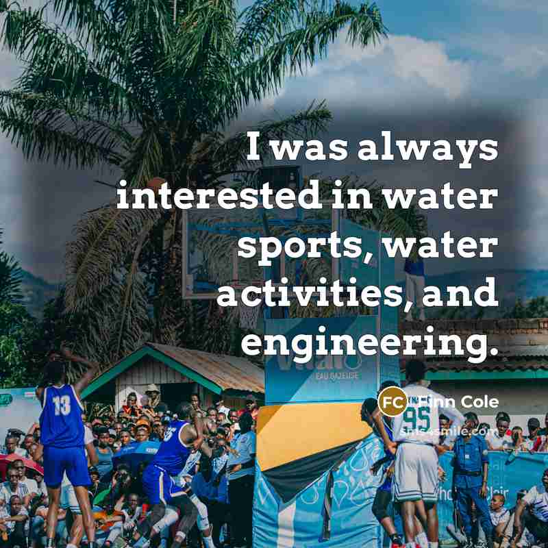 “I was always interested in water sports, water activities, and…” quote by Finn Cole