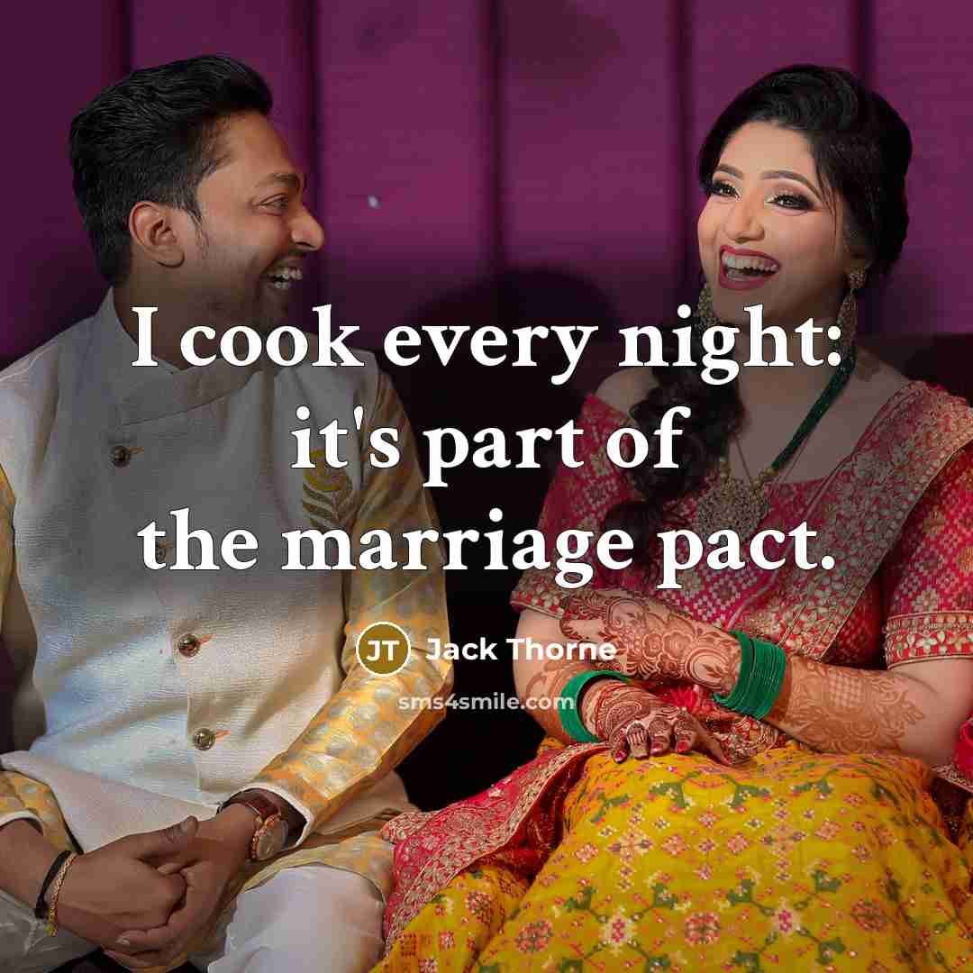“I cook every night: it's part of the marriage pact.…” quote by Jack Thorne