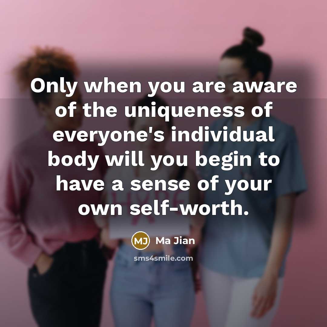 “Only when you are aware of the uniqueness of everyone's…” quote by Ma Jian