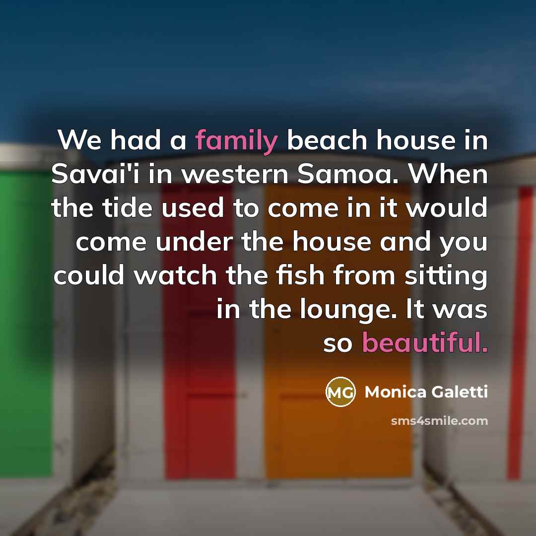 “We had a family beach house in Savai'i in western…” quote by Monica Galetti