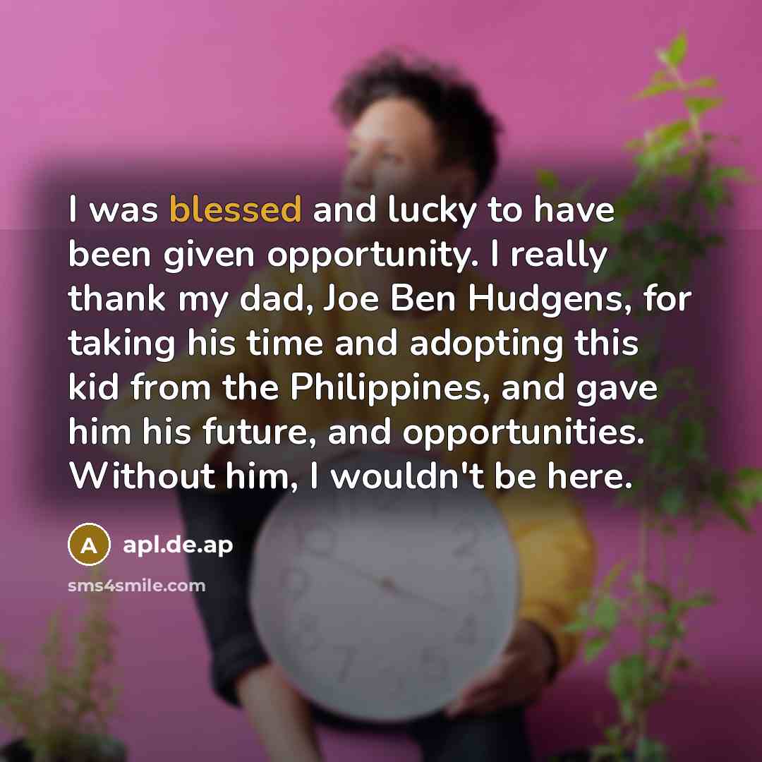 “I was blessed and lucky to have been given opportunity.…” quote by apl.de.ap