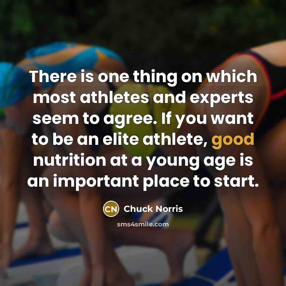 “There is one thing on which most athletes and experts…” quote by Chuck Norris