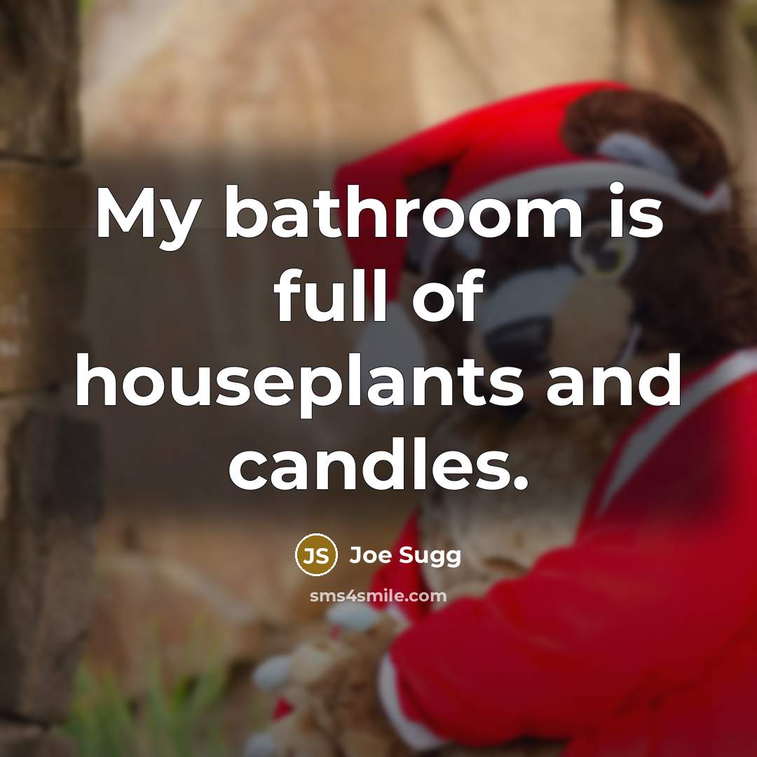“My bathroom is full of houseplants and candles.…” quote by Joe Sugg