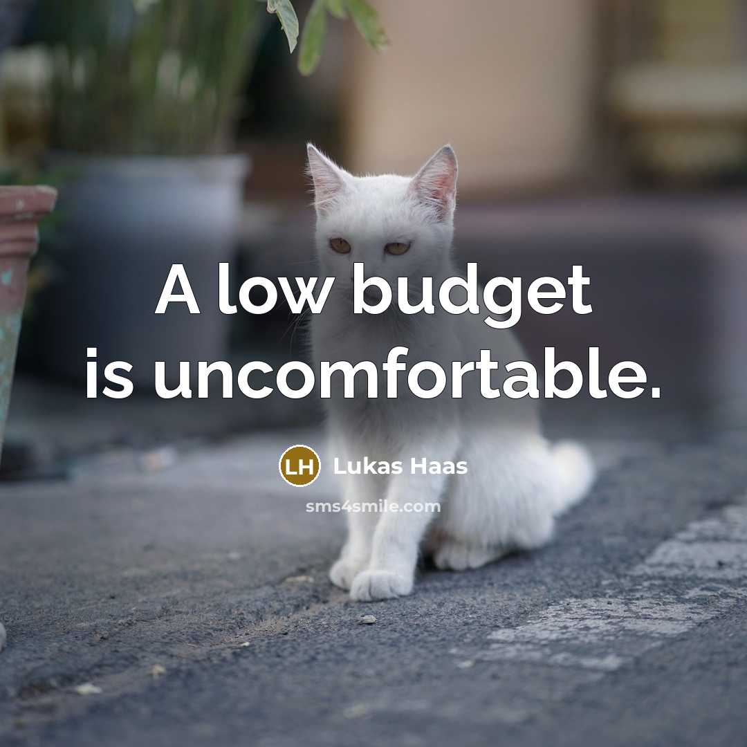 “A low budget is uncomfortable.…” quote by Lukas Haas