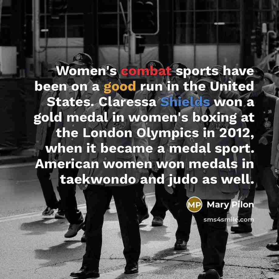 “Women's combat sports have been on a good run in…” quote by Mary Pilon