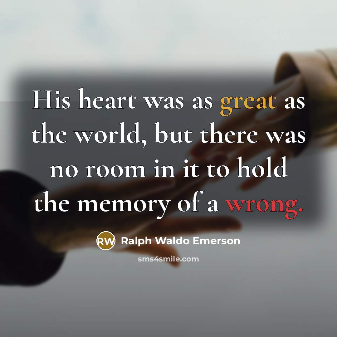 “His heart was as great as the world, but there…” quote by Ralph Waldo Emerson