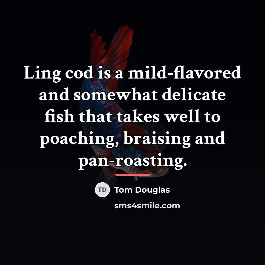 “Ling cod is a mild-flavored and somewhat delicate fish that…” quote by Tom Douglas