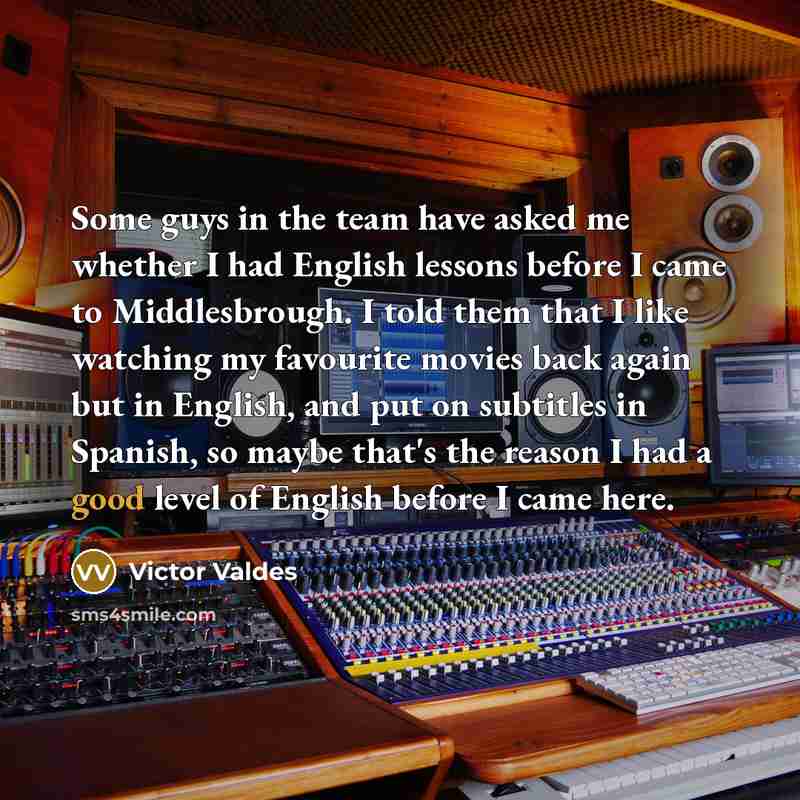 “Some guys in the team have asked me whether I…” quote by Victor Valdes