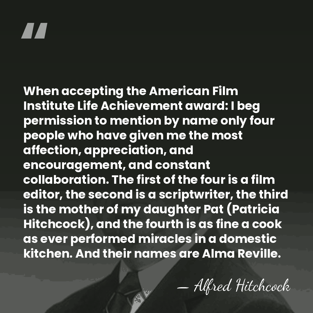 When accepting the American Film Institute Life Achievement award: I beg permission&hellip; - Alfred Hitchcock