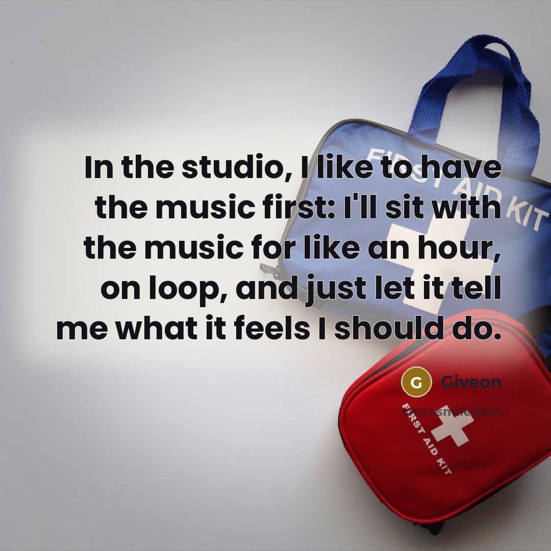 “In the studio, I like to have the music first:…” quote by Giveon