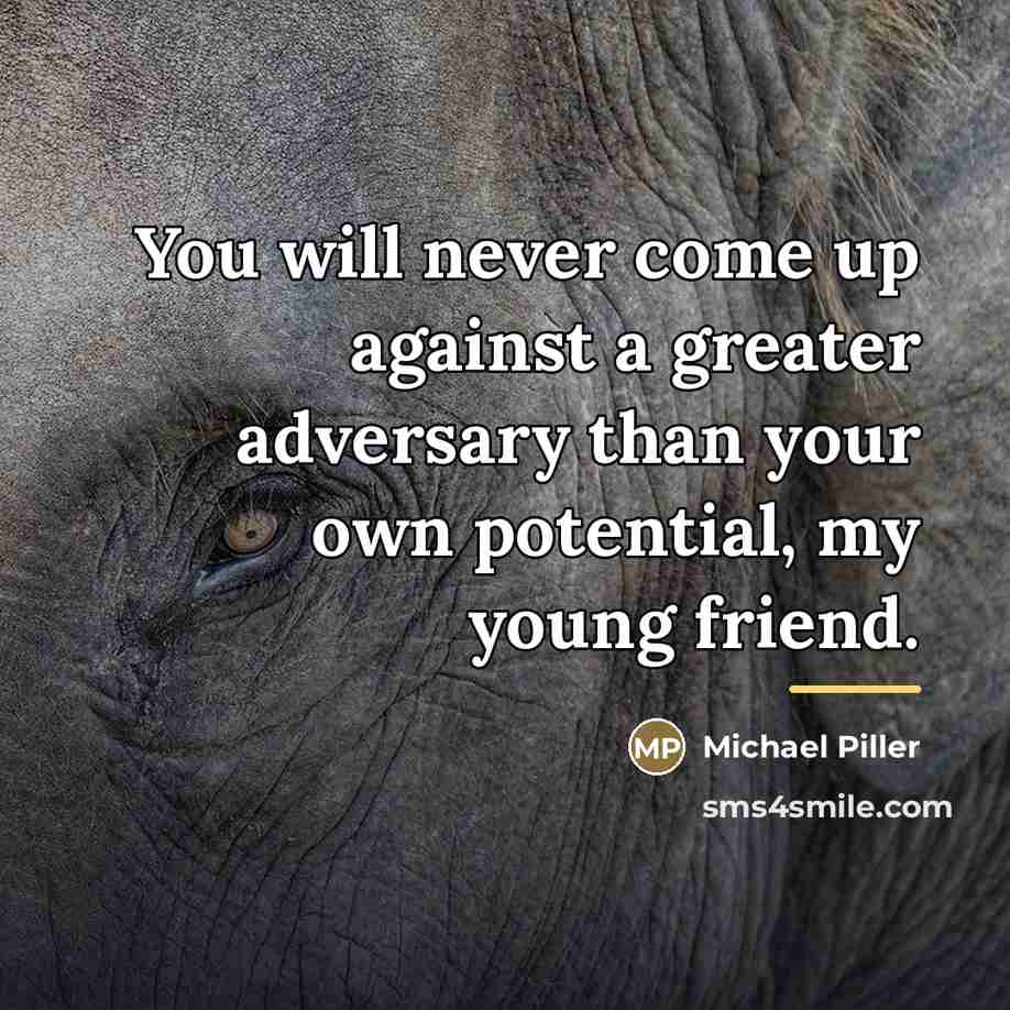 “You will never come up against a greater adversary than…” quote by Michael Piller