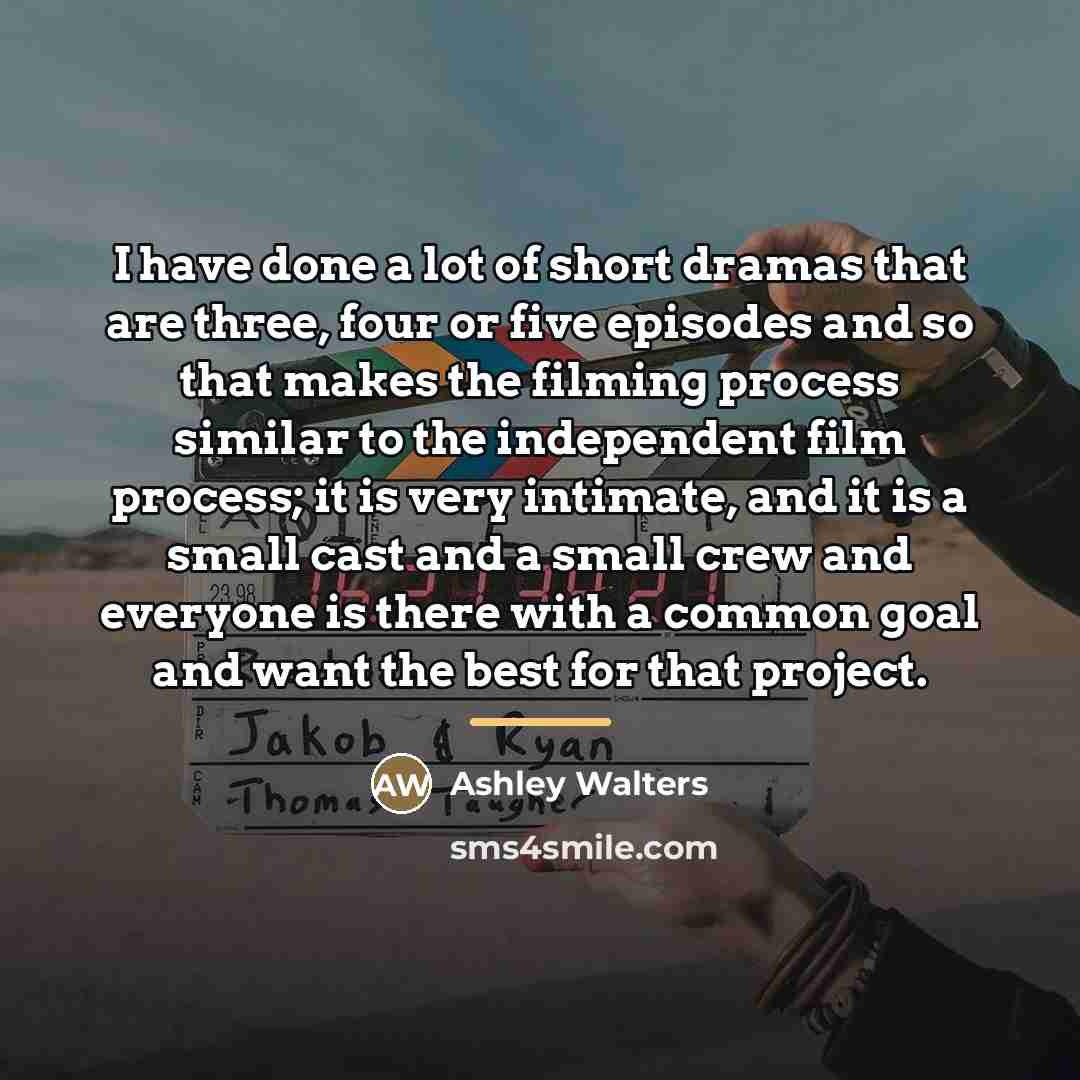 “I have done a lot of short dramas that are…” quote by Ashley Walters