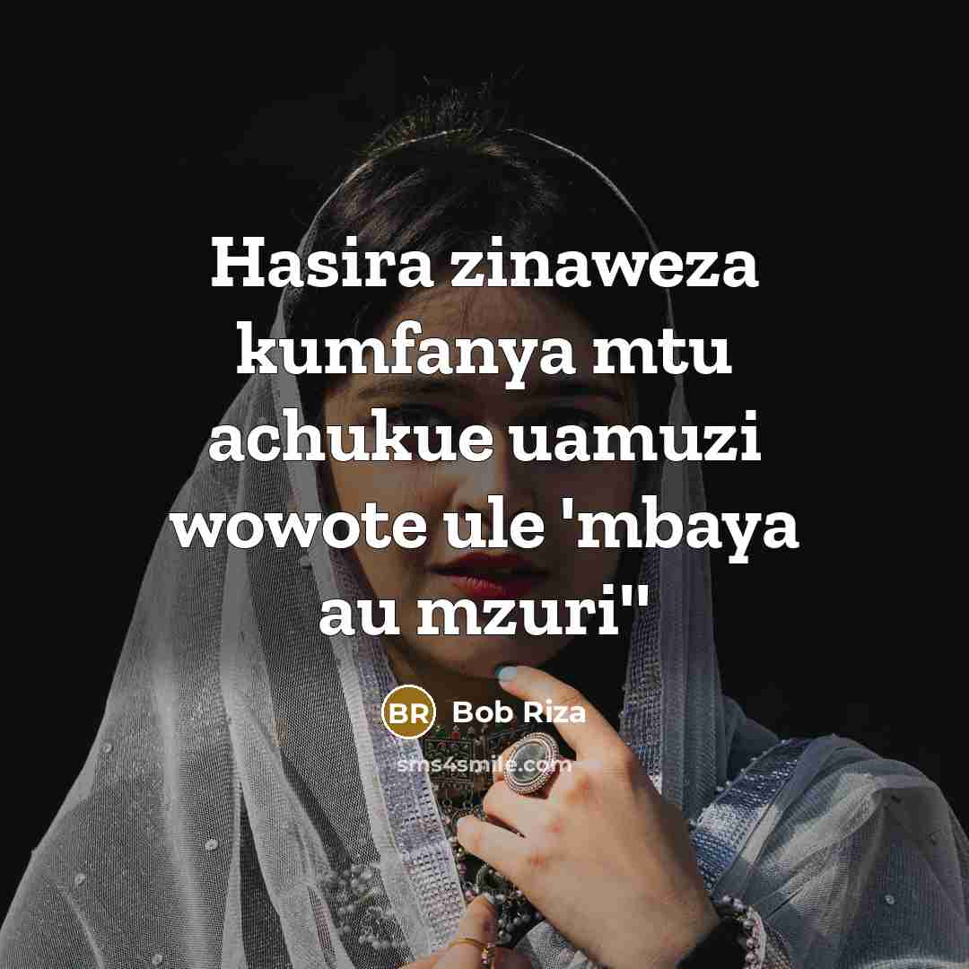 “Hasira zinaweza kumfanya mtu achukue uamuzi wowote ule 'mbaya au mzuri''” quote by Bob Riza