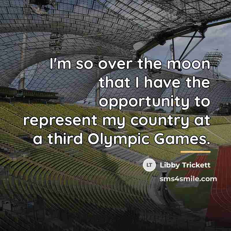 “I'm so over the moon that I have the opportunity…” quote by Libby Trickett
