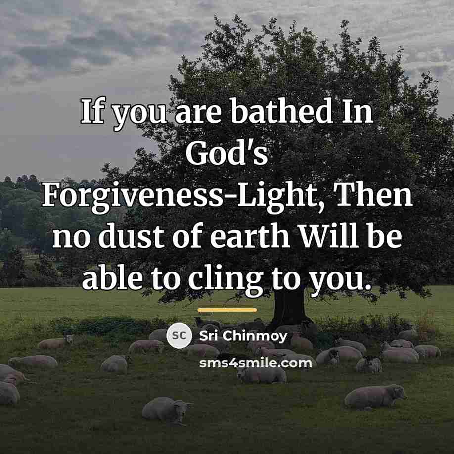 “If you are bathed In God's Forgiveness-Light, Then no dust…” quote by Sri Chinmoy