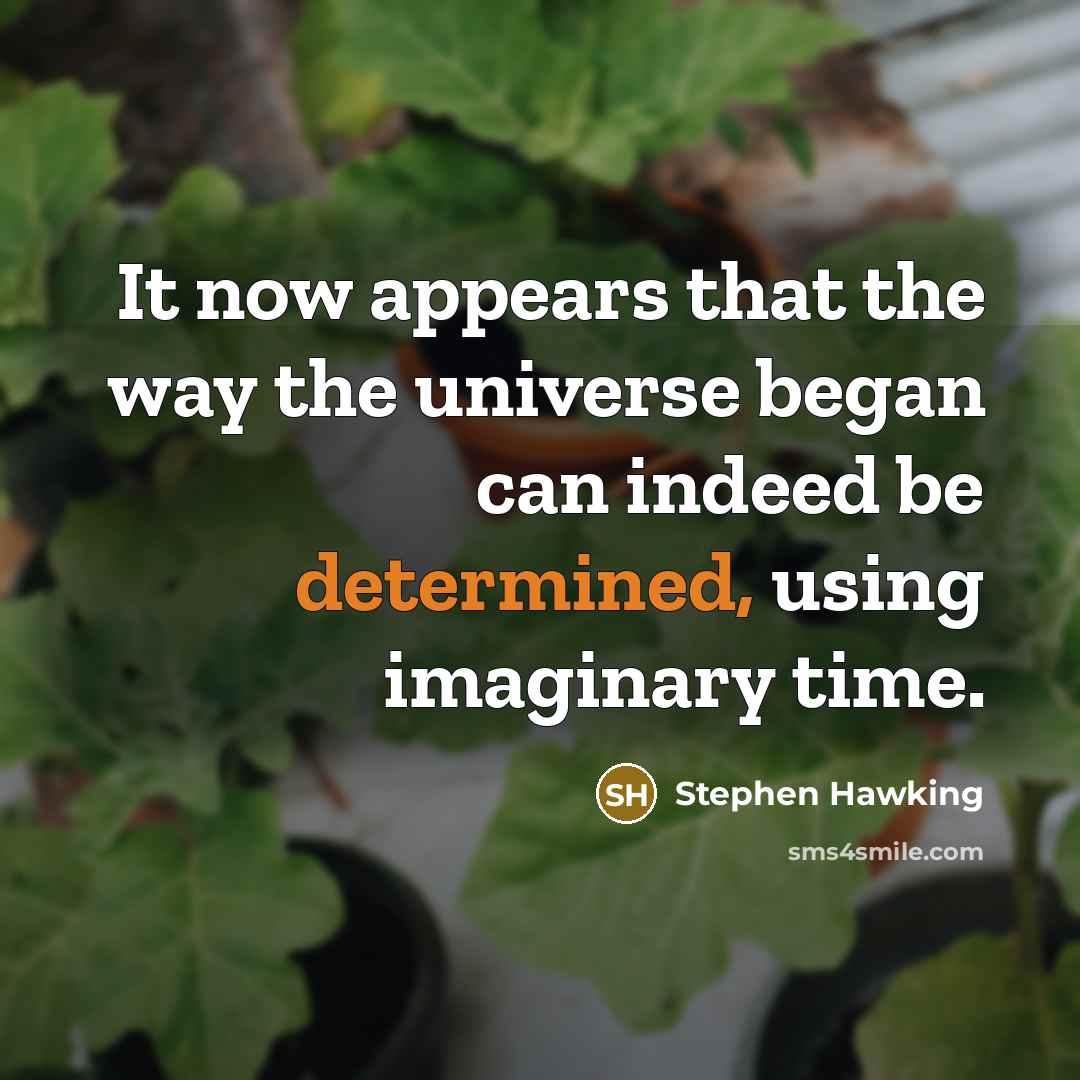 “It now appears that the way the universe began can…” quote by Stephen Hawking