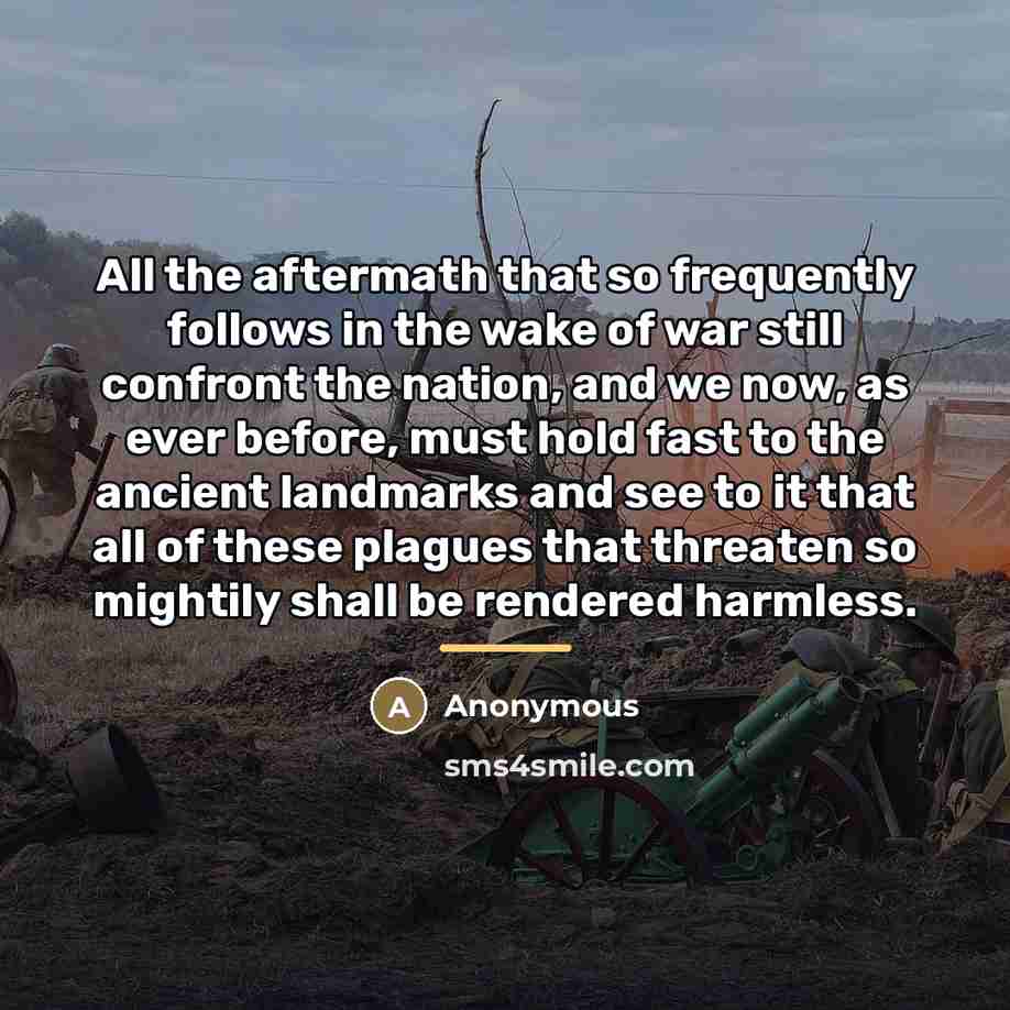 “All the aftermath that so frequently follows in the wake…” quote by Anonymous