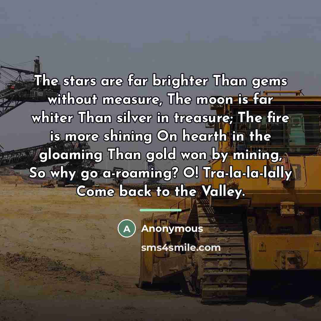 “The stars are far brighter Than gems without measure, The…” quote by Anonymous