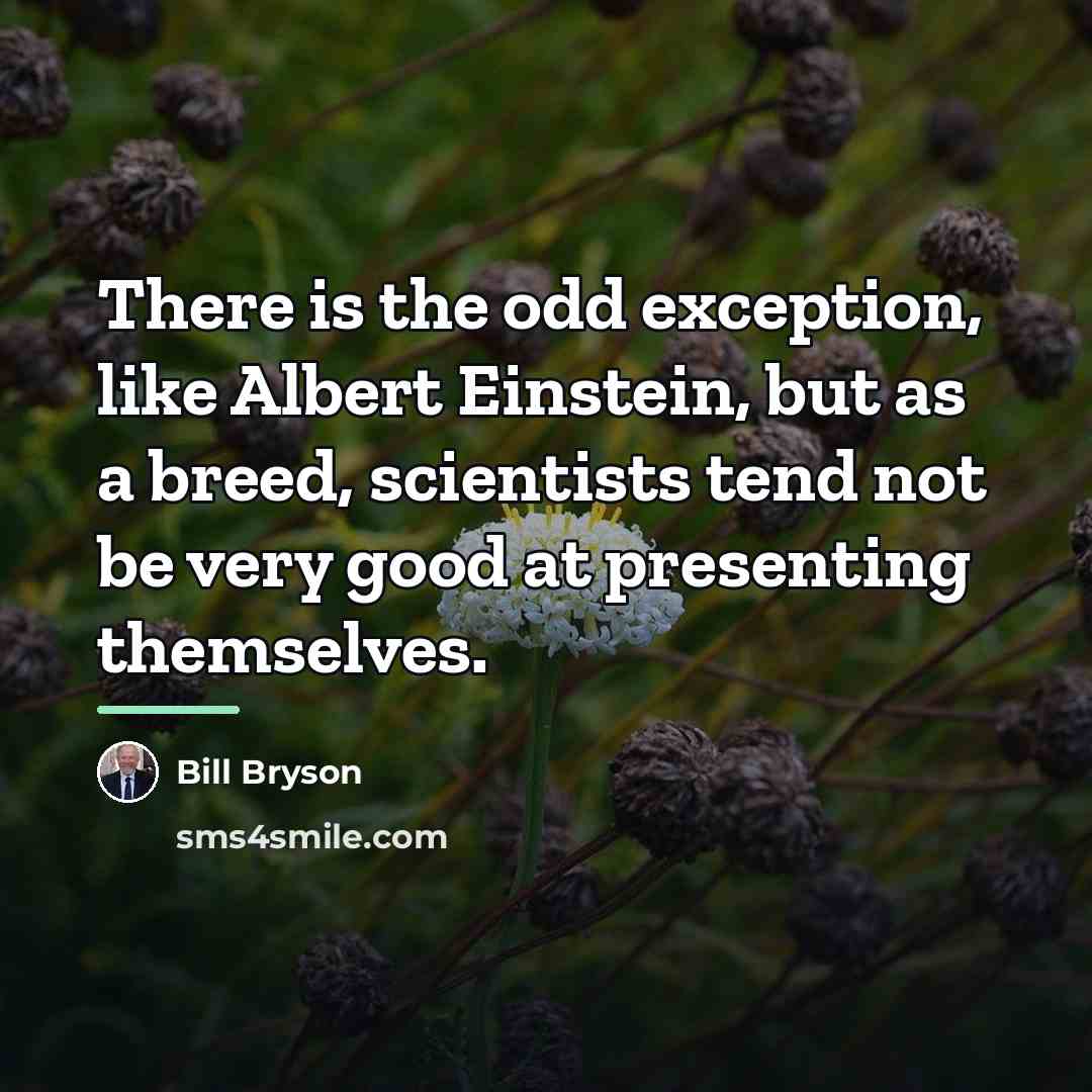 “There is the odd exception, like Albert Einstein, but as…” quote by Bill Bryson