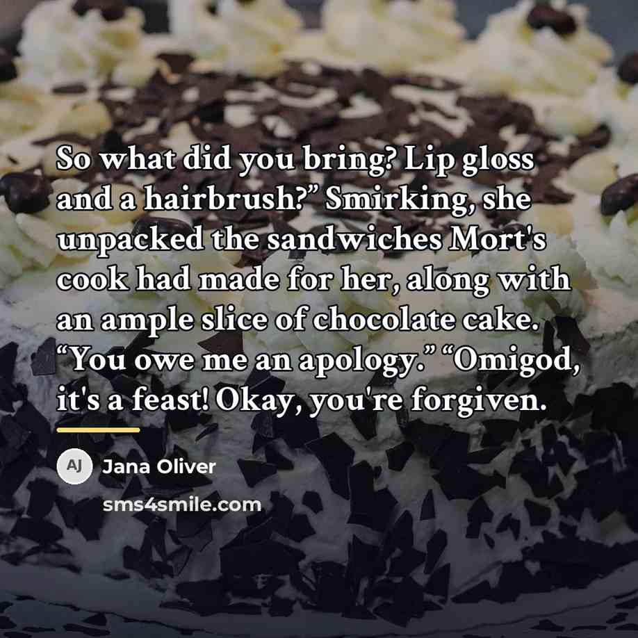 “So what did you bring? Lip gloss and a hairbrush?”…” quote by Jana Oliver